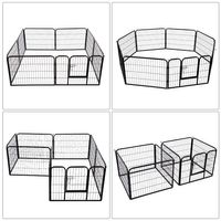 PawHut DIY 8 Panel Heavy Duty Powder Coated Metal Dog Pet Playpen